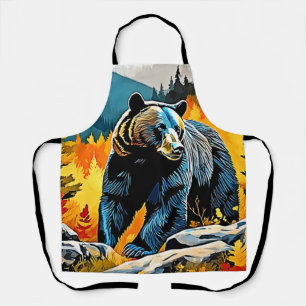 Forest Black Bear Majesty Design Apron
