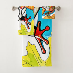 Forest Black Bear Majesty Design Bath Towel Set