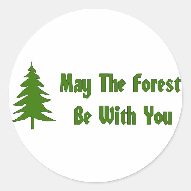 Forest Blessing Classic Round Sticker (Front)