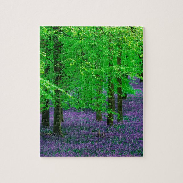 Forest Blue Bells Beech Trees England Jigsaw Puzzle (Vertical)