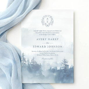 Forest Blue Wedding Invitation