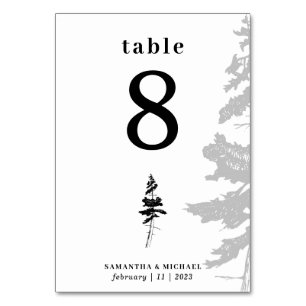 Forest Botanical Floral Sketch seats Table Number