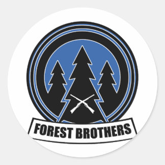 FOREST BROTHERS WW2 LOGO CLASSIC ROUND STICKER