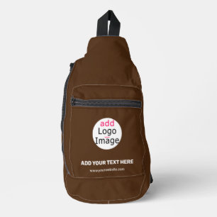 Forest Brown Business Chic Custom Sling Bag