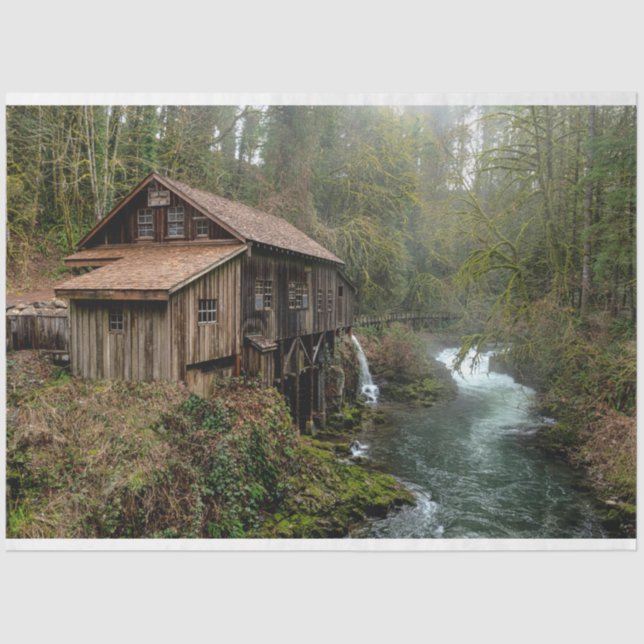 Forest Cabin 26 Decoupage Tissue Paper (Front)