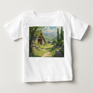 Forest Cabin Dreams: Little Adventures Await Baby T-Shirt