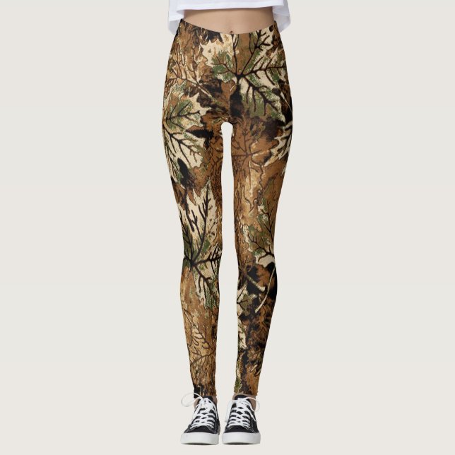 Forest Camo Pattern Leggings (Front)