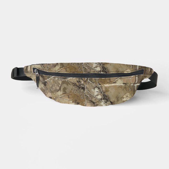 Forest Camo with Dry Leaves Pattern Bum Bags (Front)