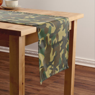 Forest Camouflage  Long Table Runner