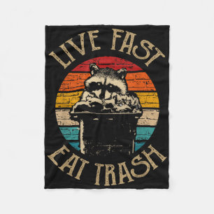 Forest Camper Gifts Live Fast Eat Trash Uni-adults Fleece Blanket