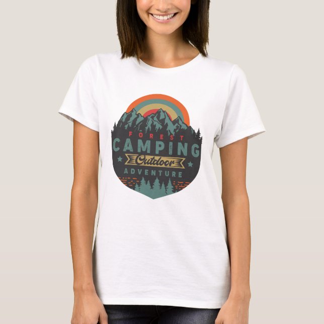 Forest Camping Outdoor Adventure T-Shirt (Front)