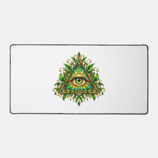 Forest Canopy All-Seeing Eye Custom Desk Mat
