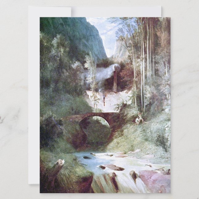 Forest Canyon (by Carl Blechen) Card (Front)