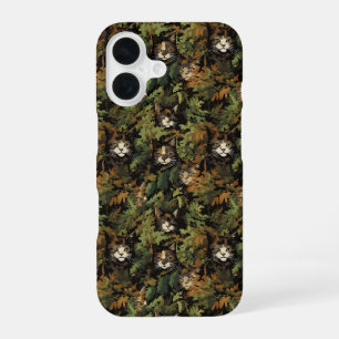 Forest Cat Pattern iPhone 16 Case