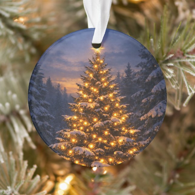 Forest Christmas Tree Acrylic Ornament (Tree)