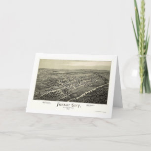 Forest City, PA Panoramic Map - 1889 Card