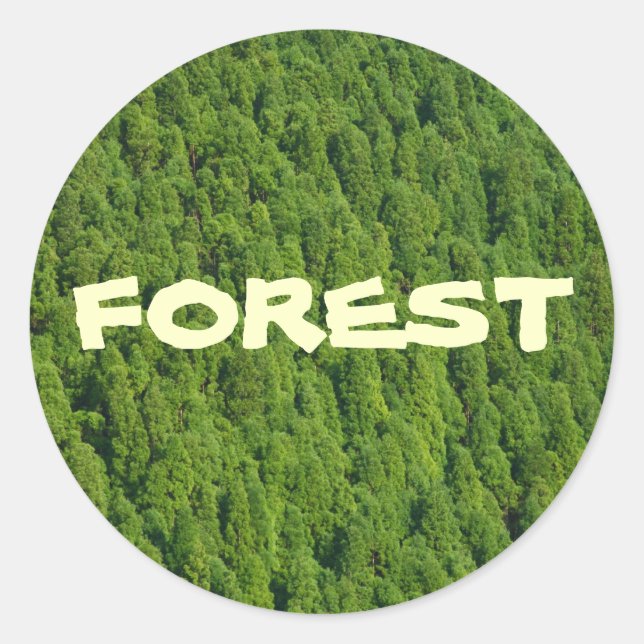 Forest Classic Round Sticker (Front)