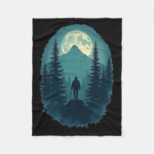 Forest Climber Bouldering Outdoor Rock Climbing Ad Fleece Blanket