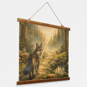 Forest Companions Horizontal Wall Tapestry