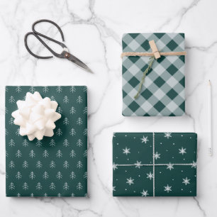 Forest   Coordinating Holiday Pattern Wrapping Paper Sheet