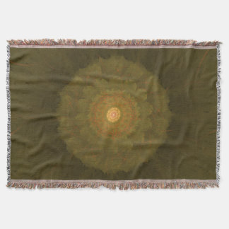Forest Core – Textured Organic Fractal Art Throw Blanket