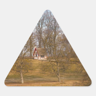 Forest cottage triangle sticker