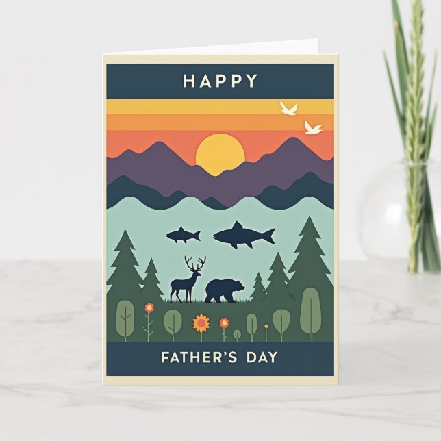 Forest Creature Fathers Day Card (Front)