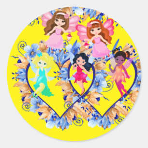 forest creatures  classic round sticker