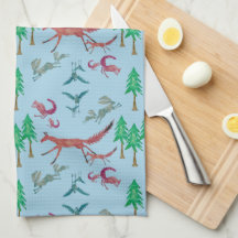 Forest Creatures Hand Towel 