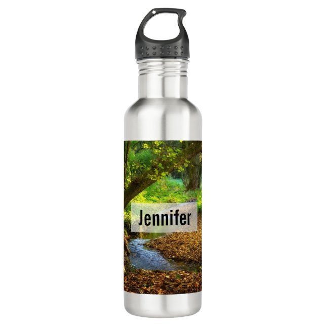 Forest Creek Beautiful Nature Landscape Photo 710 Ml Water Bottle (Front)