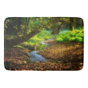 Forest Creek Beautiful Nature Landscape Photo Bath Mat