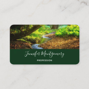 Forest Creek Beautiful Nature Landscape Photo Business Card