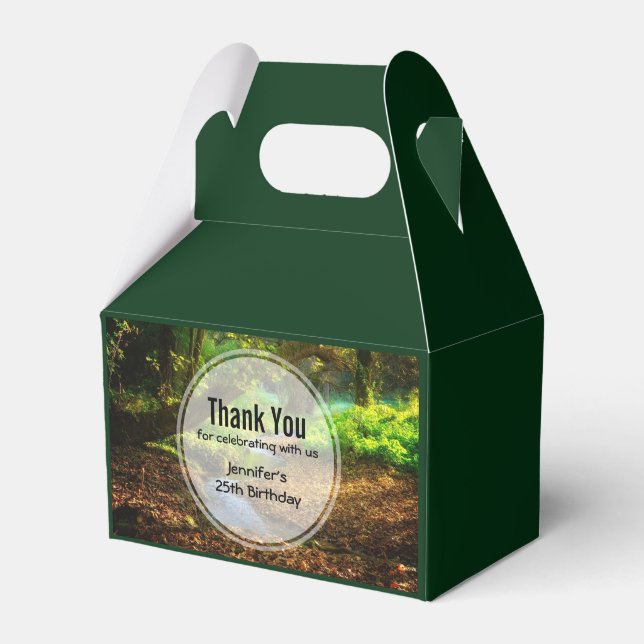 Forest Creek Beautiful Nature Landscape Photo Favour Box (Front Side)