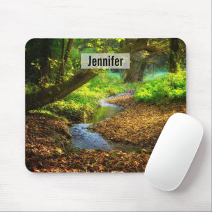 Forest Creek Beautiful Nature Landscape Photo Mouse Pad