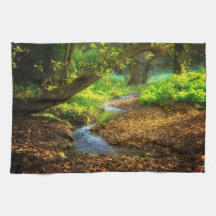 Forest Creek Beautiful Nature Landscape Photo Tea Towel