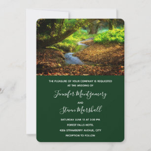 Forest Creek Beautiful Nature Photo Wedding Invitation