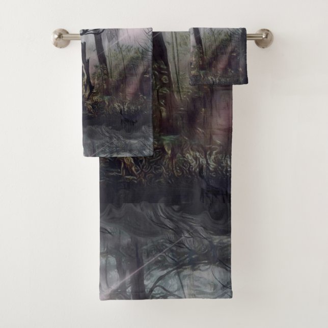 Forest Creeper scary Bath Towel Set (Insitu)