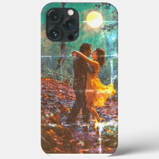  Forest Dance Couple iPhone Case with Monogram 'M'