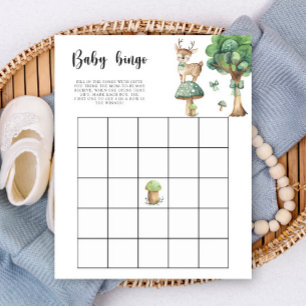 Forest Deer - Baby shower bingo game