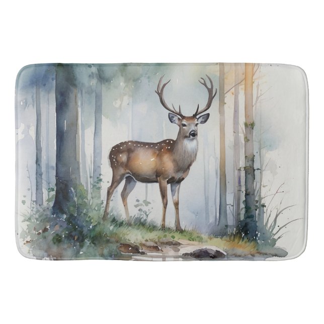 Forest Deer Bath Mat (Front)