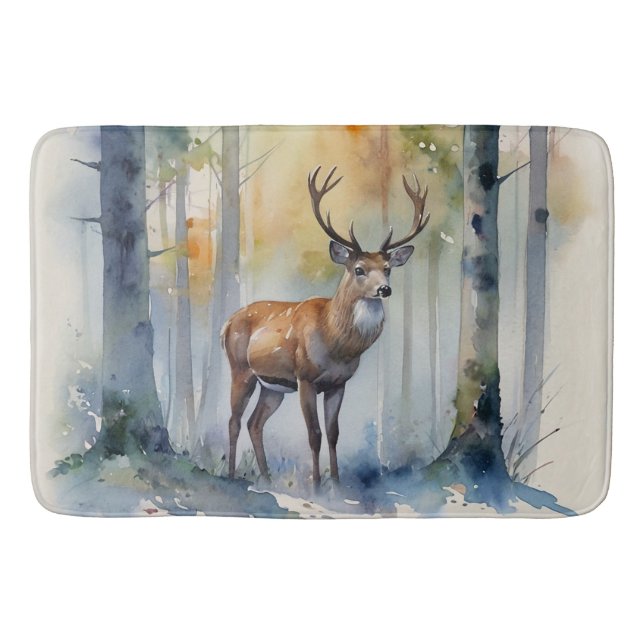Forest Deer Bath Mat (Front)