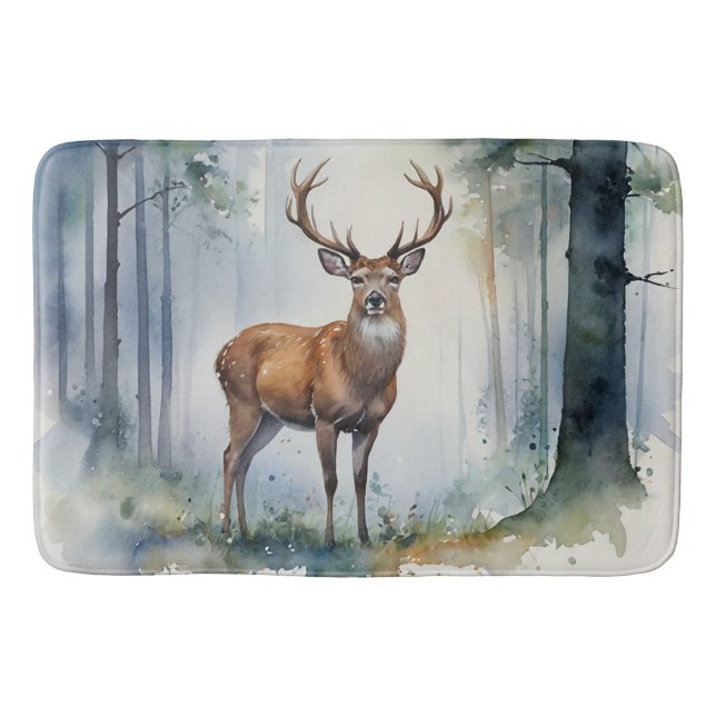 Forest Deer Bath Mat (Front)