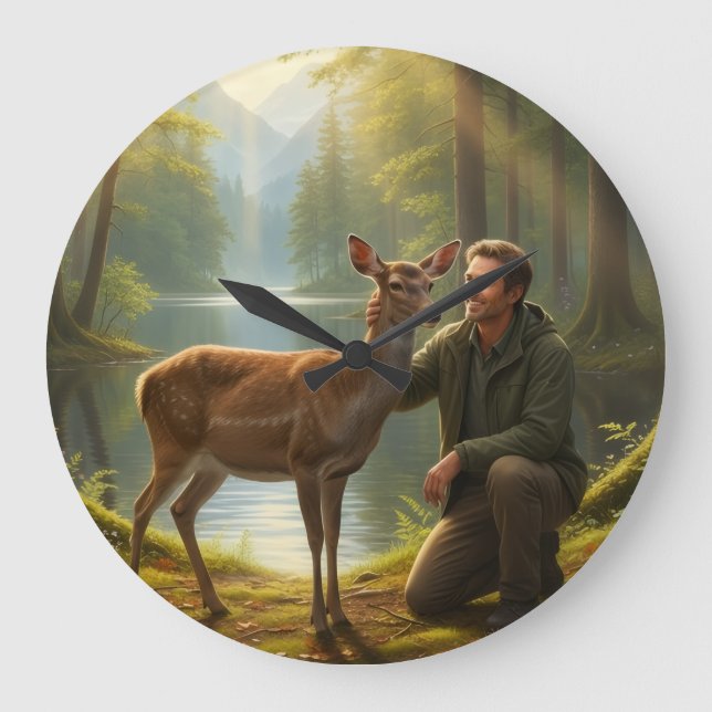 forest deer clock (Front)