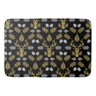 Forest Deer Nature Print Bath Mat