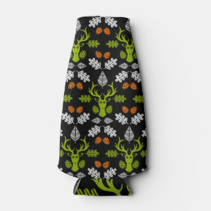 Forest Deer Nature Print Bottle Cooler