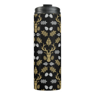 Forest Deer Nature Print Thermal Tumbler
