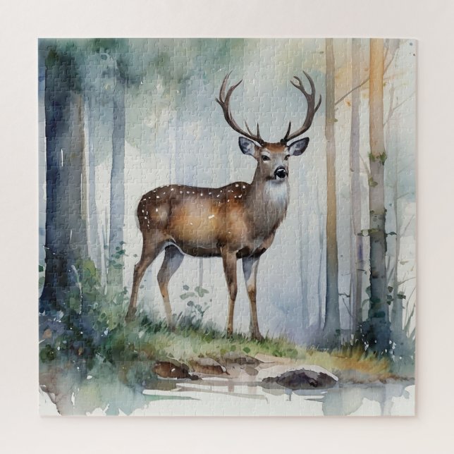 Forest Deer Puzzle (Vertical)