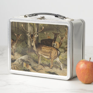 Forest Deer Rustic Country Personalised Metal Lunc Lunch Box