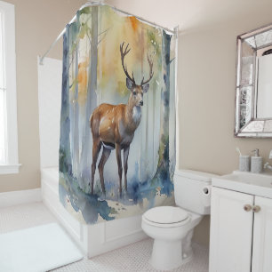 Forest Deer Shower Curtain
