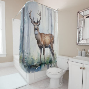 Forest Deer Shower Curtain